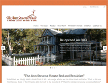 Tablet Screenshot of annstevenshouse.com